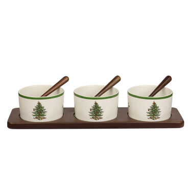 Christmas Tree 7 Piece Condiment Bowl Set Christmas Tree 7 Piece Condiment Bowl Set